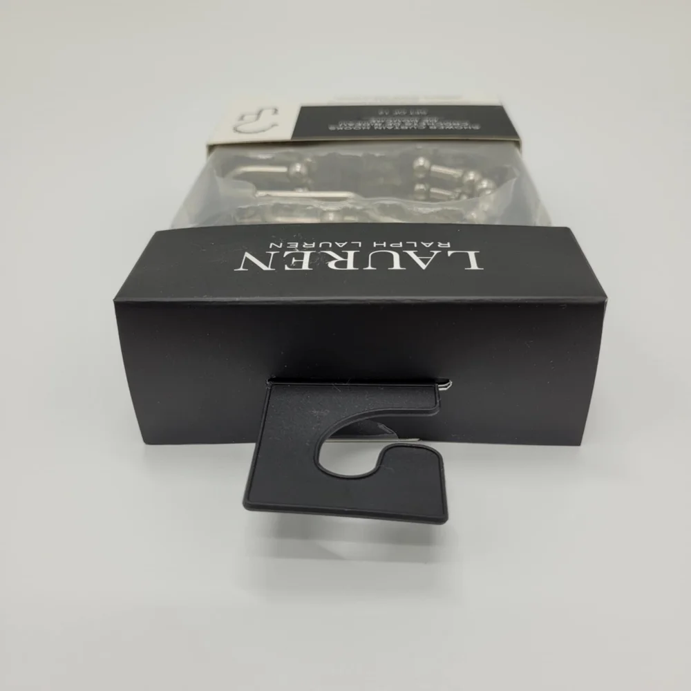 Lauren Ralph Lauren Shower Curtain Hooks Set Of 12 Satin Nickel NEW